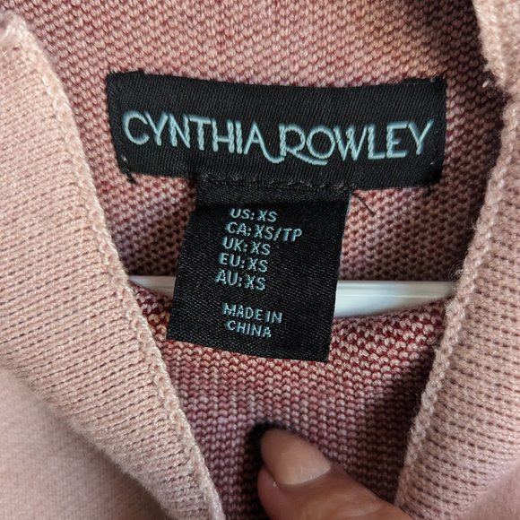 Cynthia Rowley xs mock turtleneck sweater - Picture 4 of 5